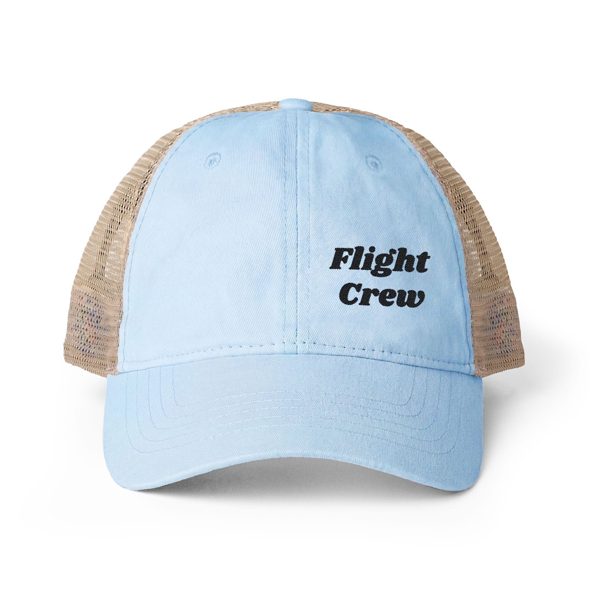 Women's "Flight Crew" Embroidered Trucker Hat