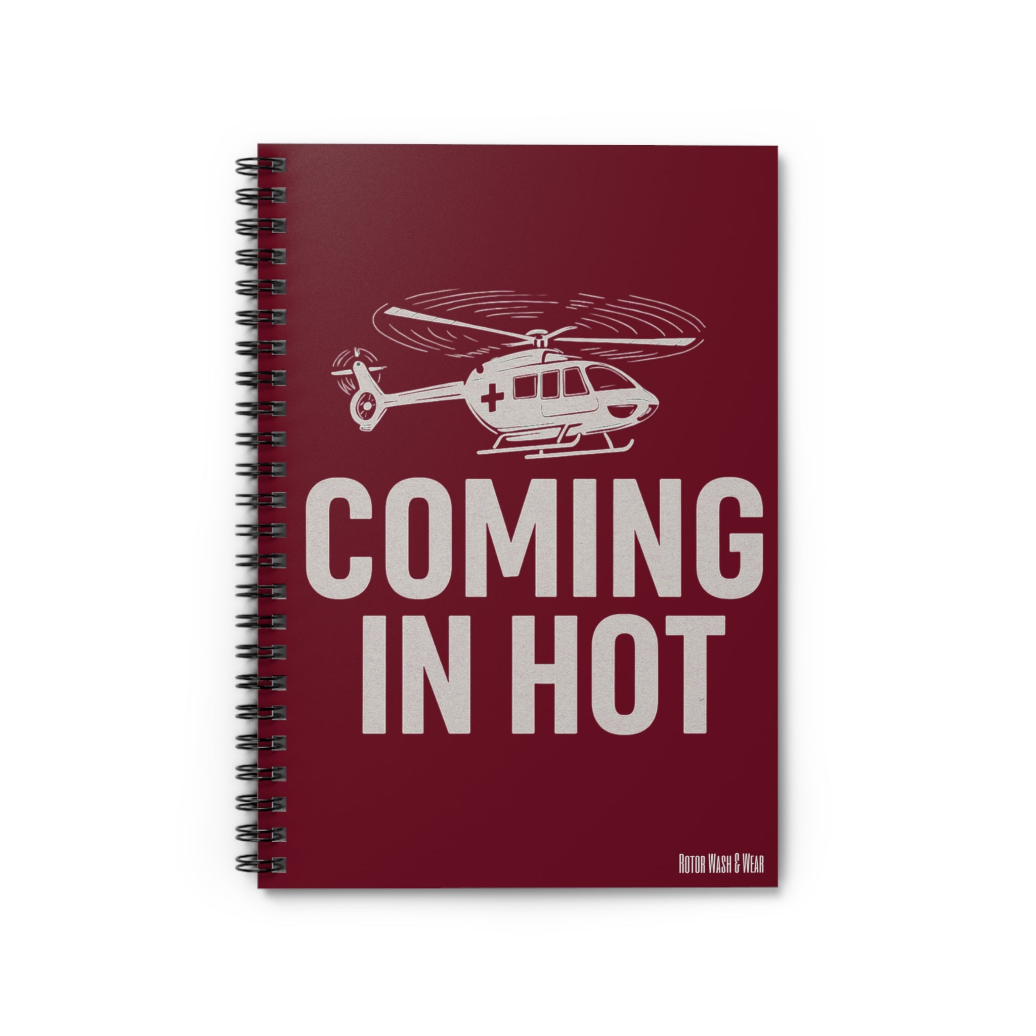 "Coming In Hot" Medical Helicopter Pocket Notebook