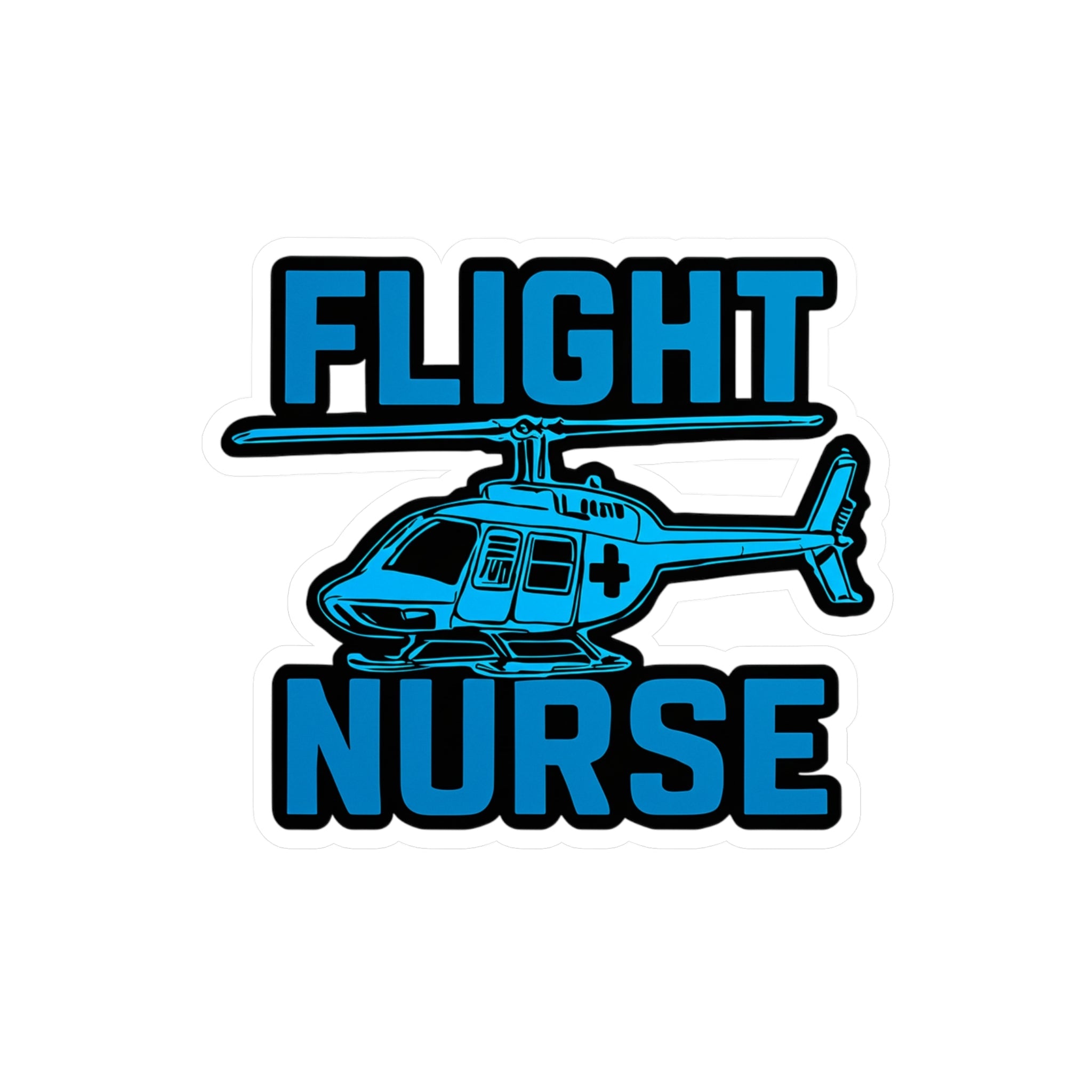 Bell 206 Blue Flight Nurse Sticker