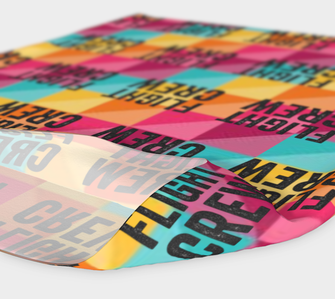 Colorful headband with 'FLIGHT CREW' text