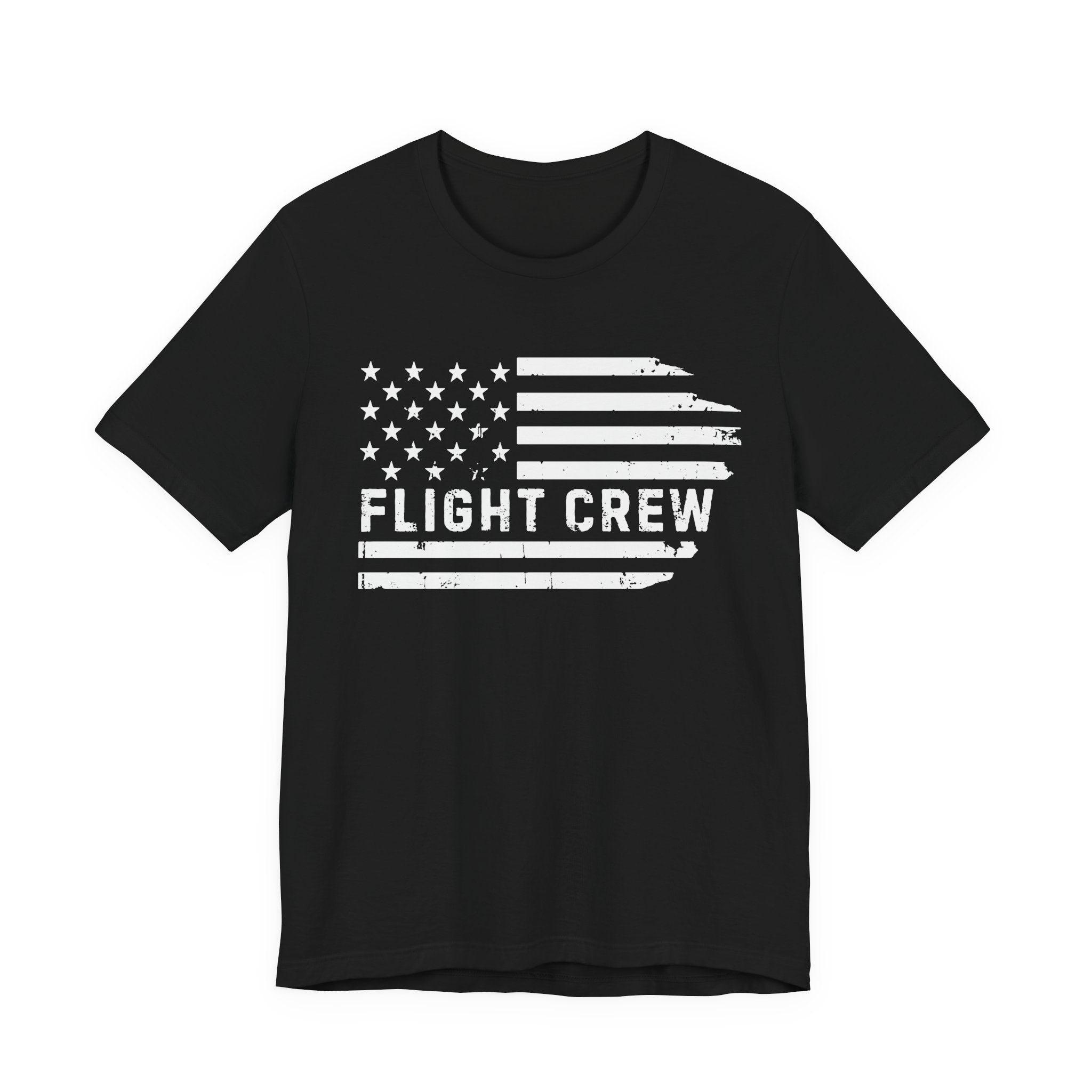 Flight Crew Distressed Flag Jersey Tee | Patriotic Medevac Apparel