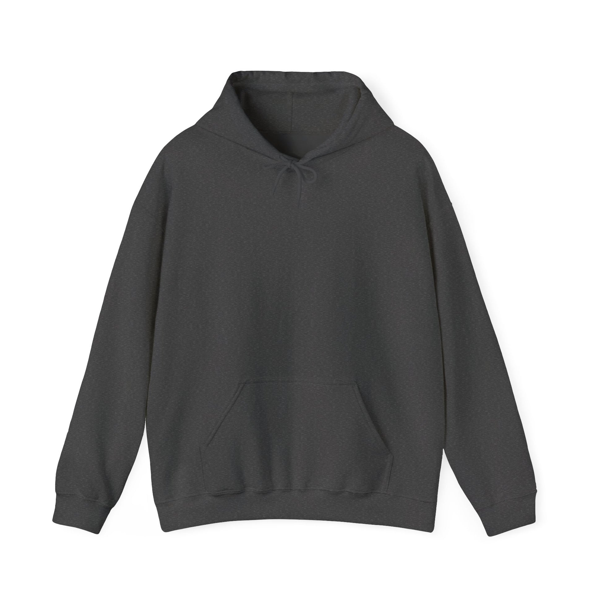 Dark gray hoodie on a white background