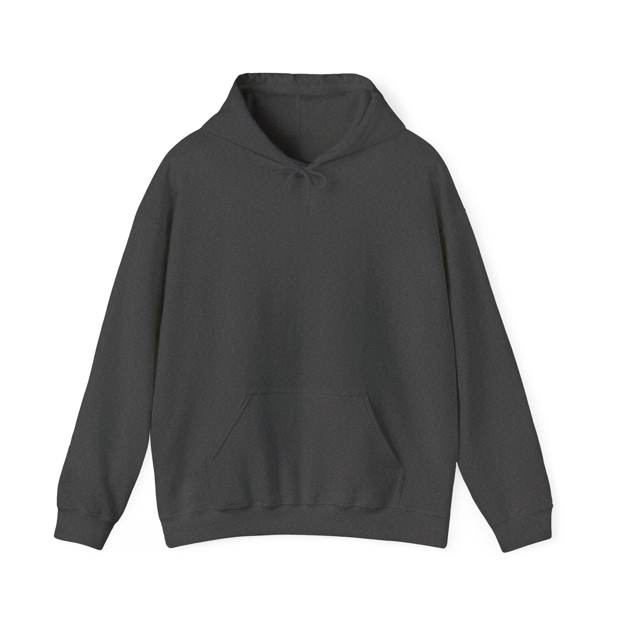 Dark gray hoodie on a white background
