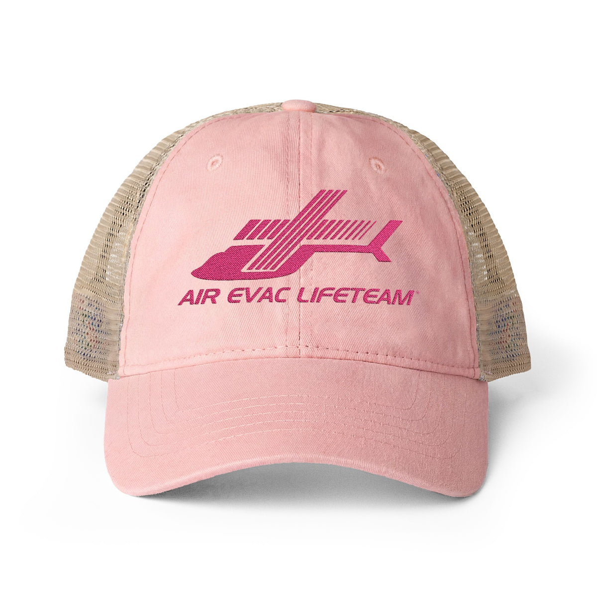Pink October Women's Air Evac Lifeteam Embroidered Trucker Hat