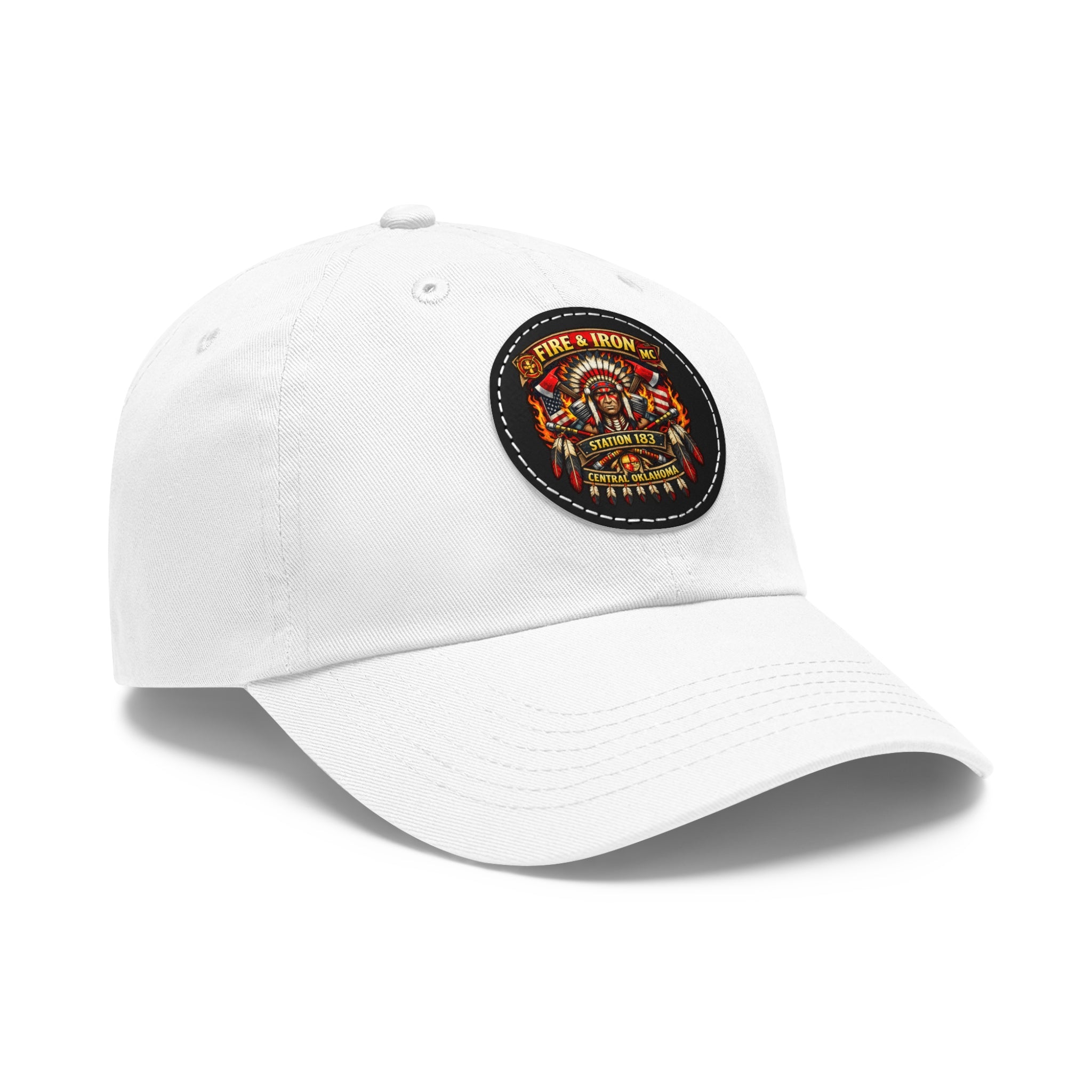 Fire & Iron MC Station 183 Leather Patch Hat