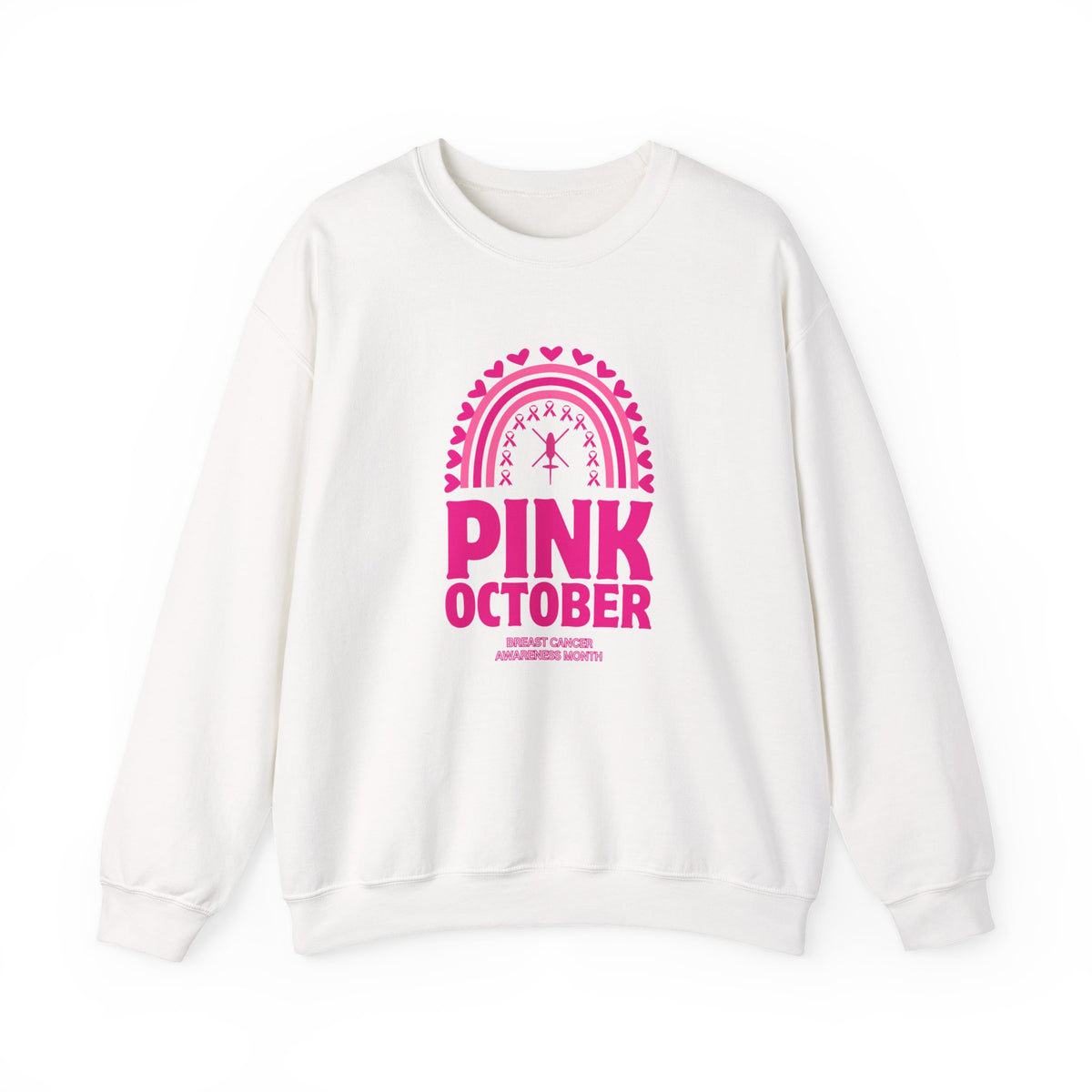 Pink October Breast Cancer Awareness Crewneck Sweatshirt