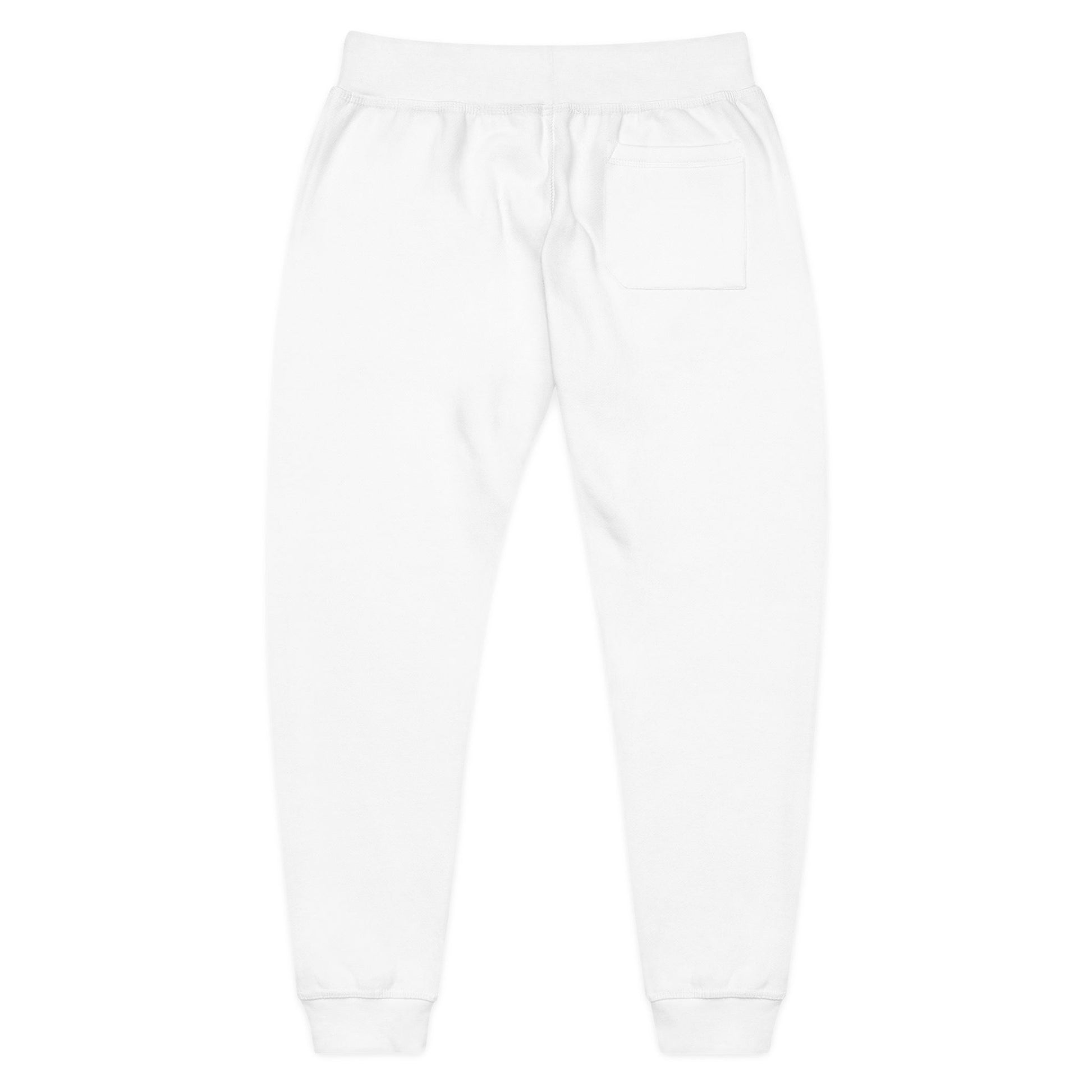 White sweatpants on a white background