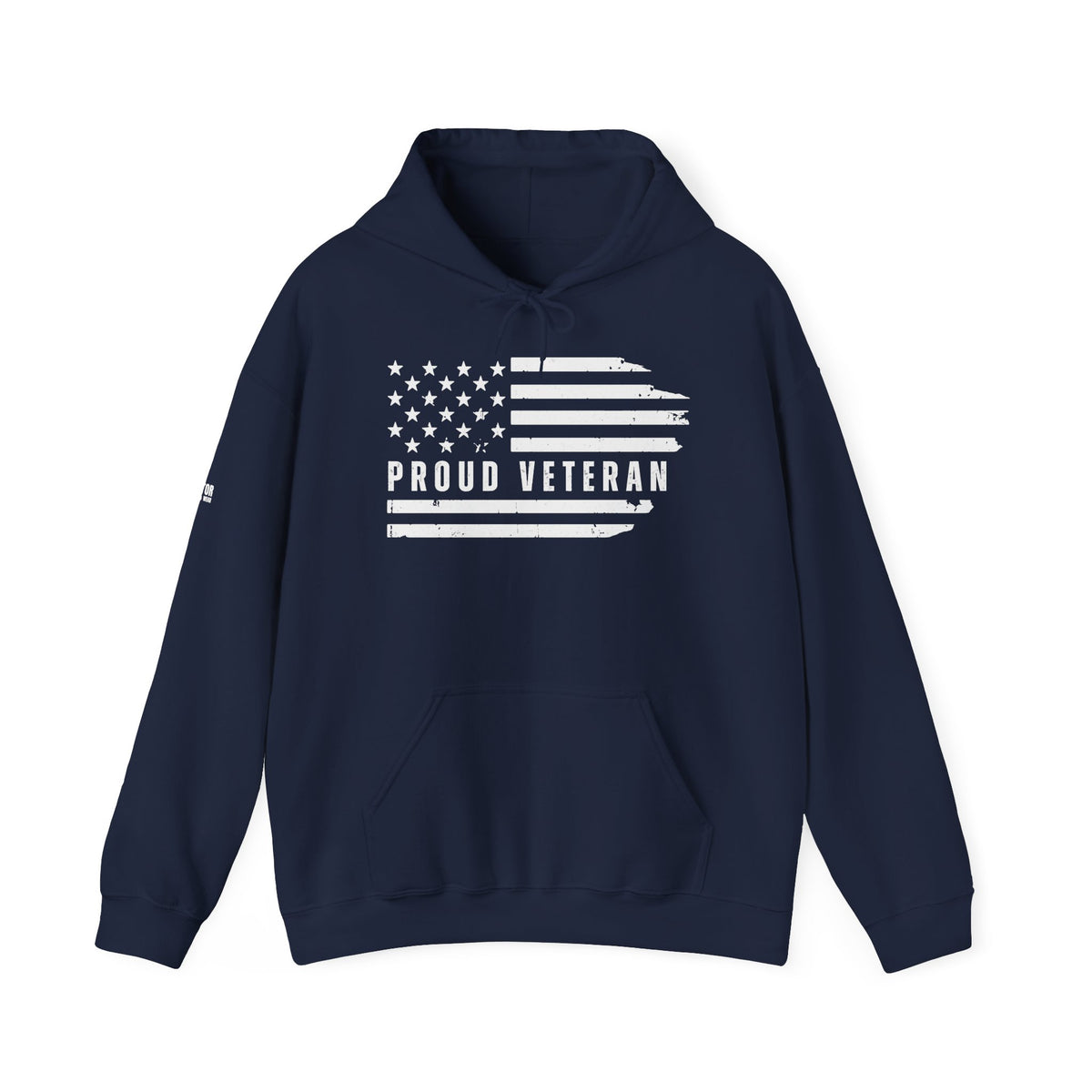 Proud Veteran Distressed Flag Hoodie