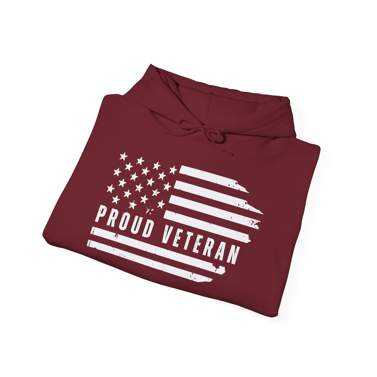 Proud Veteran Distressed Flag Hoodie