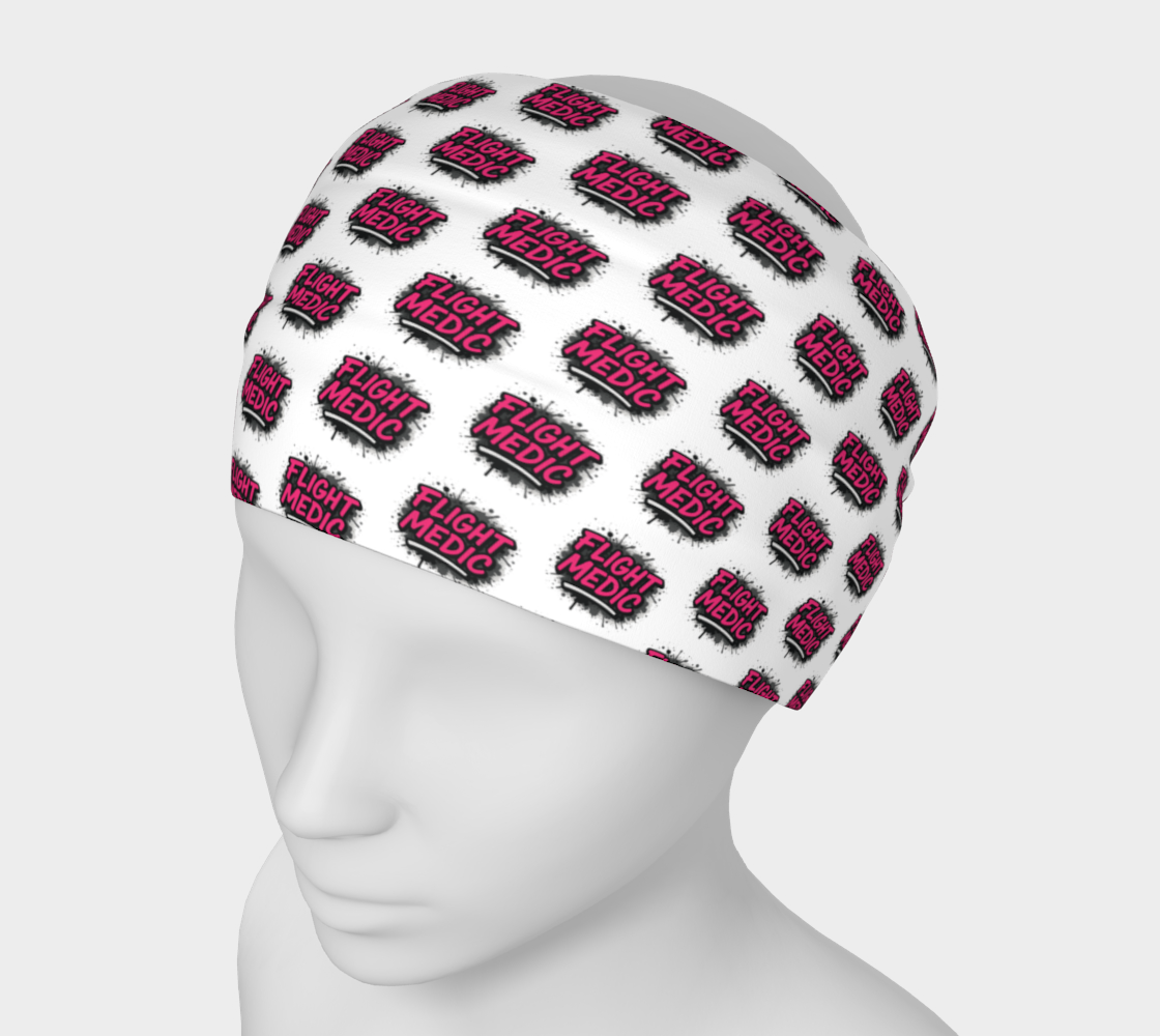 Headband with 'Flight Medic' pattern on a white background