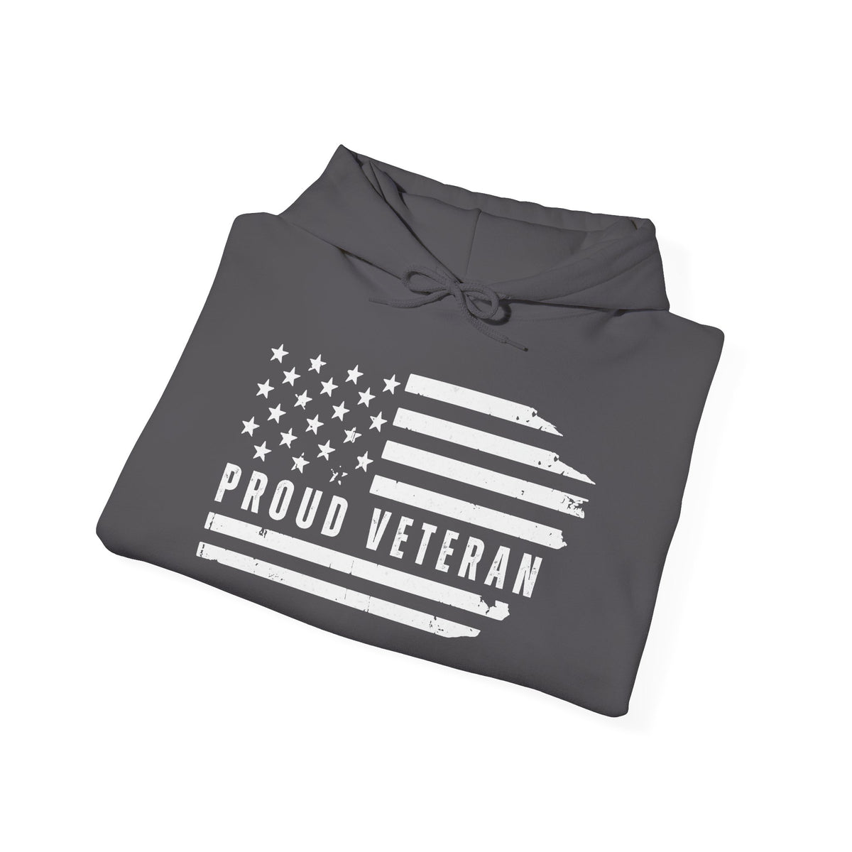 Proud Veteran Distressed Flag Hoodie
