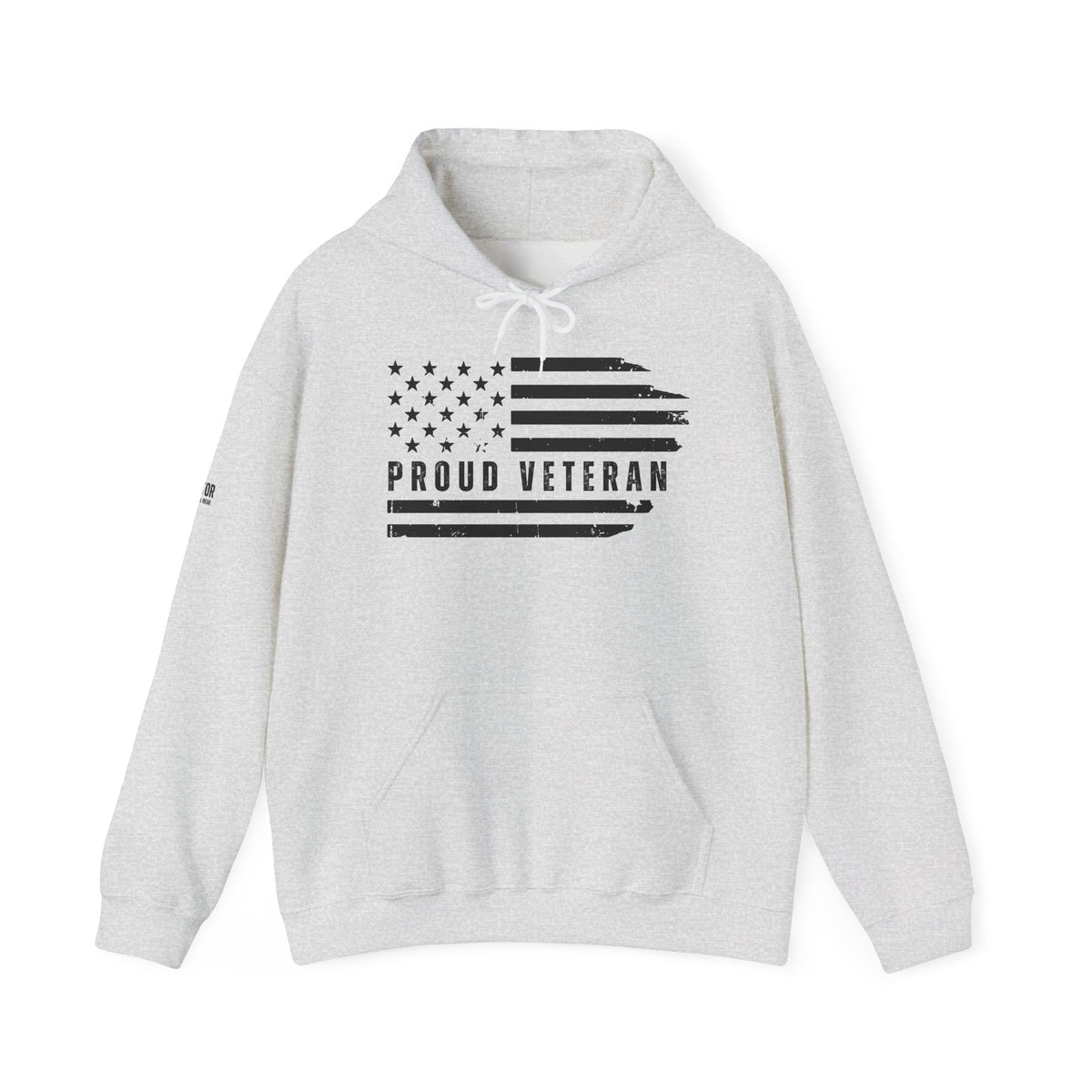 Proud Veteran Distressed Flag Hoodie
