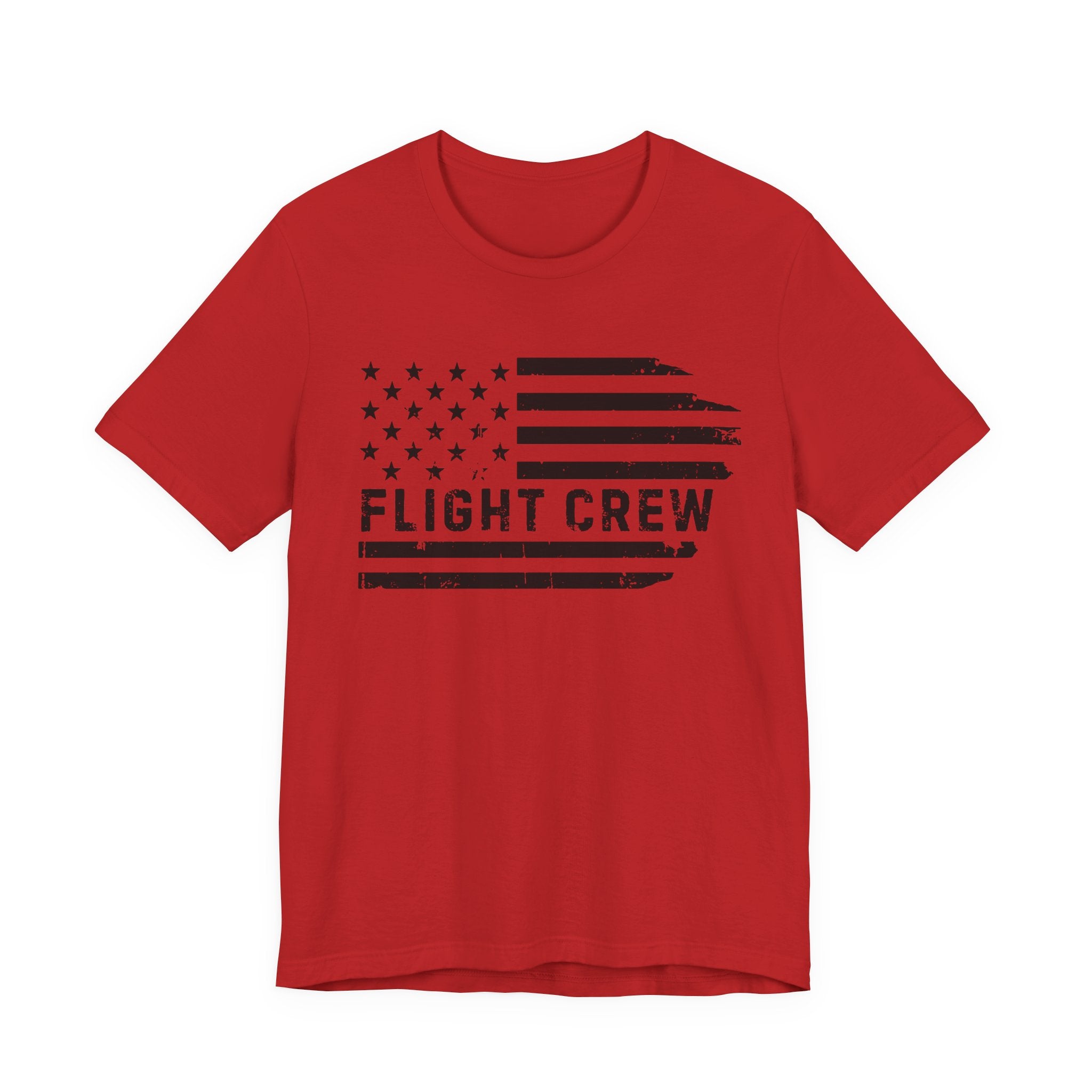 Flight Crew Distressed Flag Jersey Tee | Patriotic Medevac Apparel