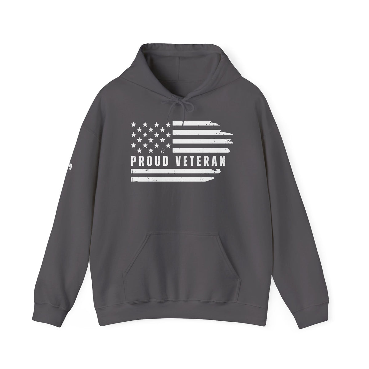 Proud Veteran Distressed Flag Hoodie