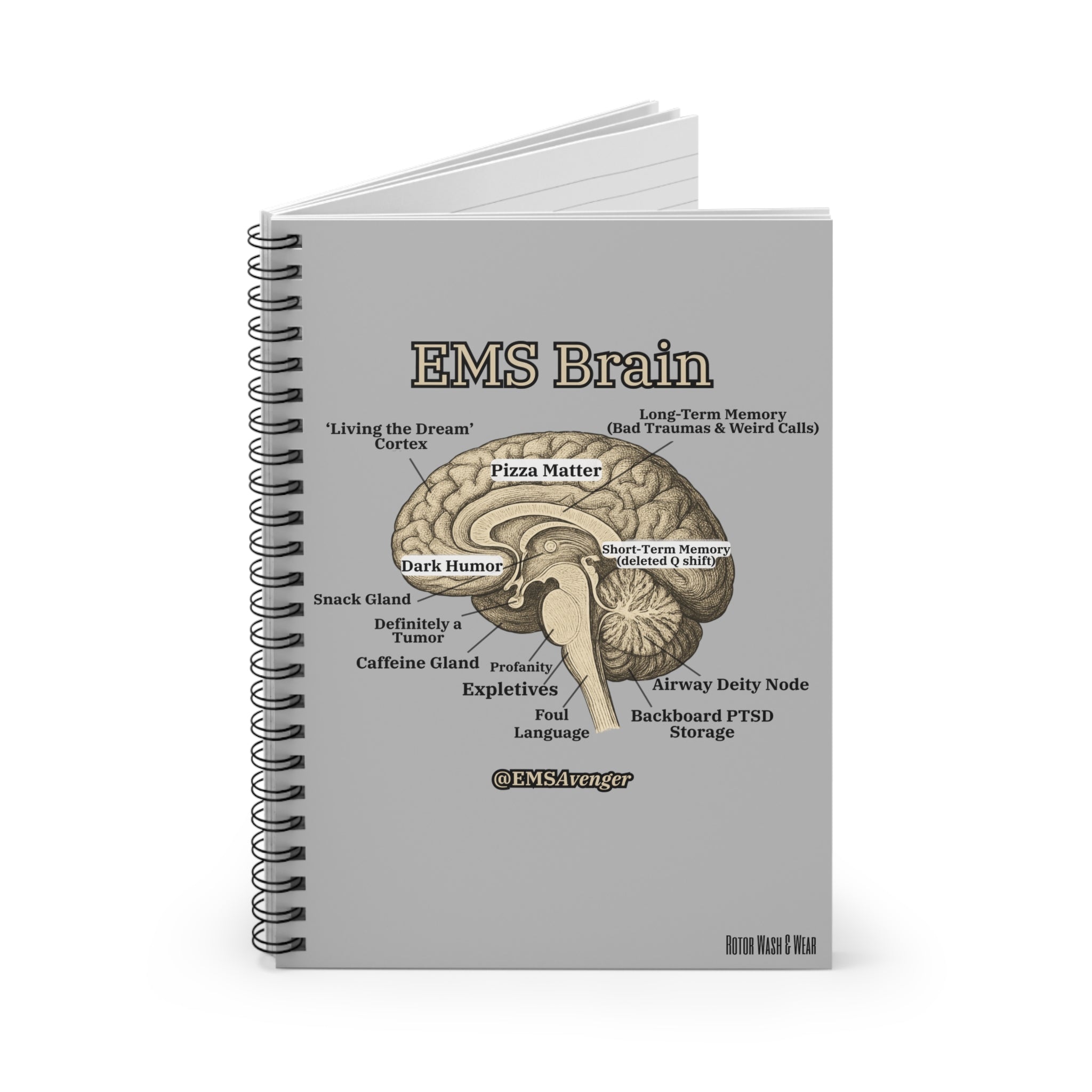 "EMS Brain" Pocket Spiral Notebook