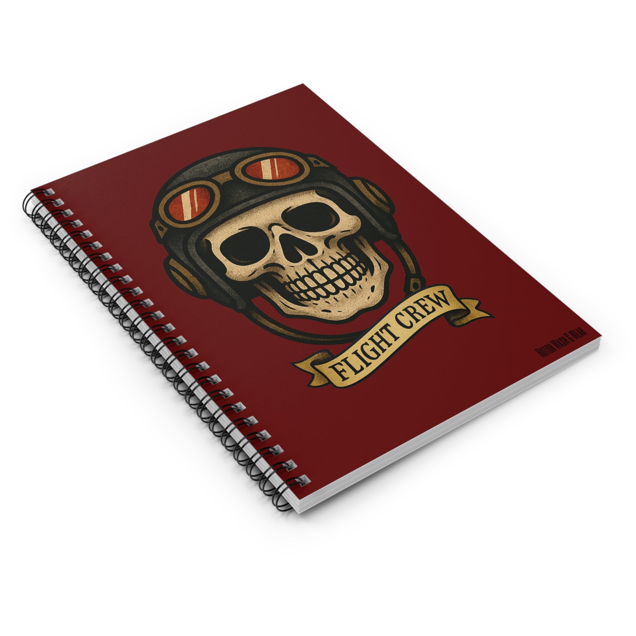 American Traditional Skull Flight Crew Notebook
