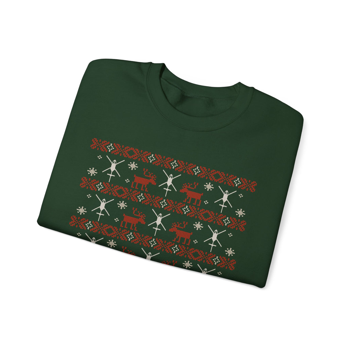 "Rotor Wash & Reindeer" Ugly Holiday Crewneck Sweatshirt