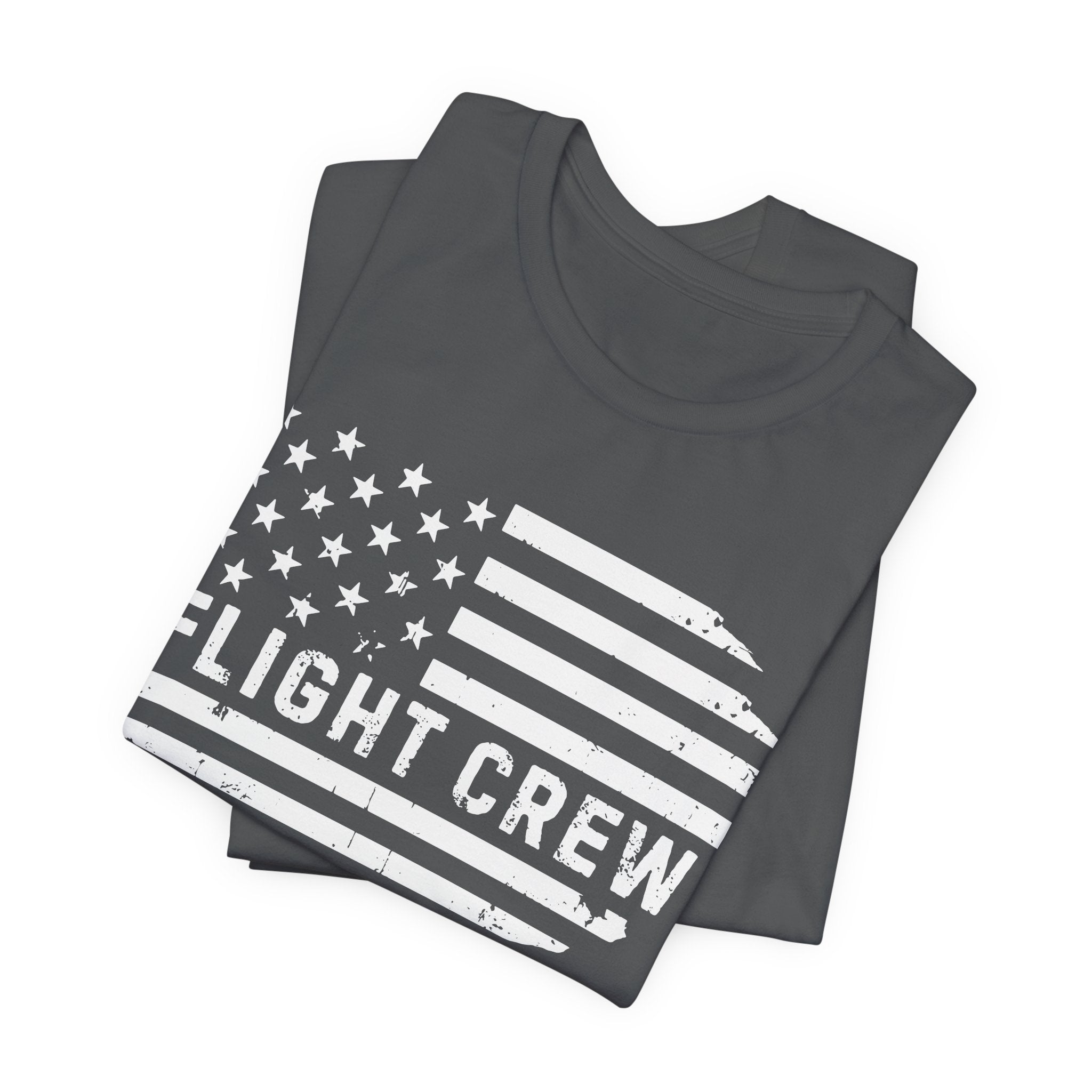 Flight Crew Distressed Flag Jersey Tee | Patriotic Medevac Apparel