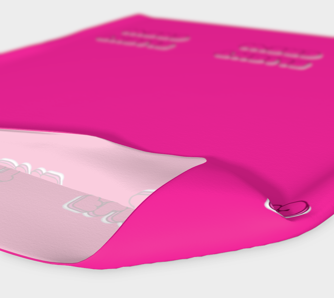 Hot pink headband with text "Flight Crew" on a white background