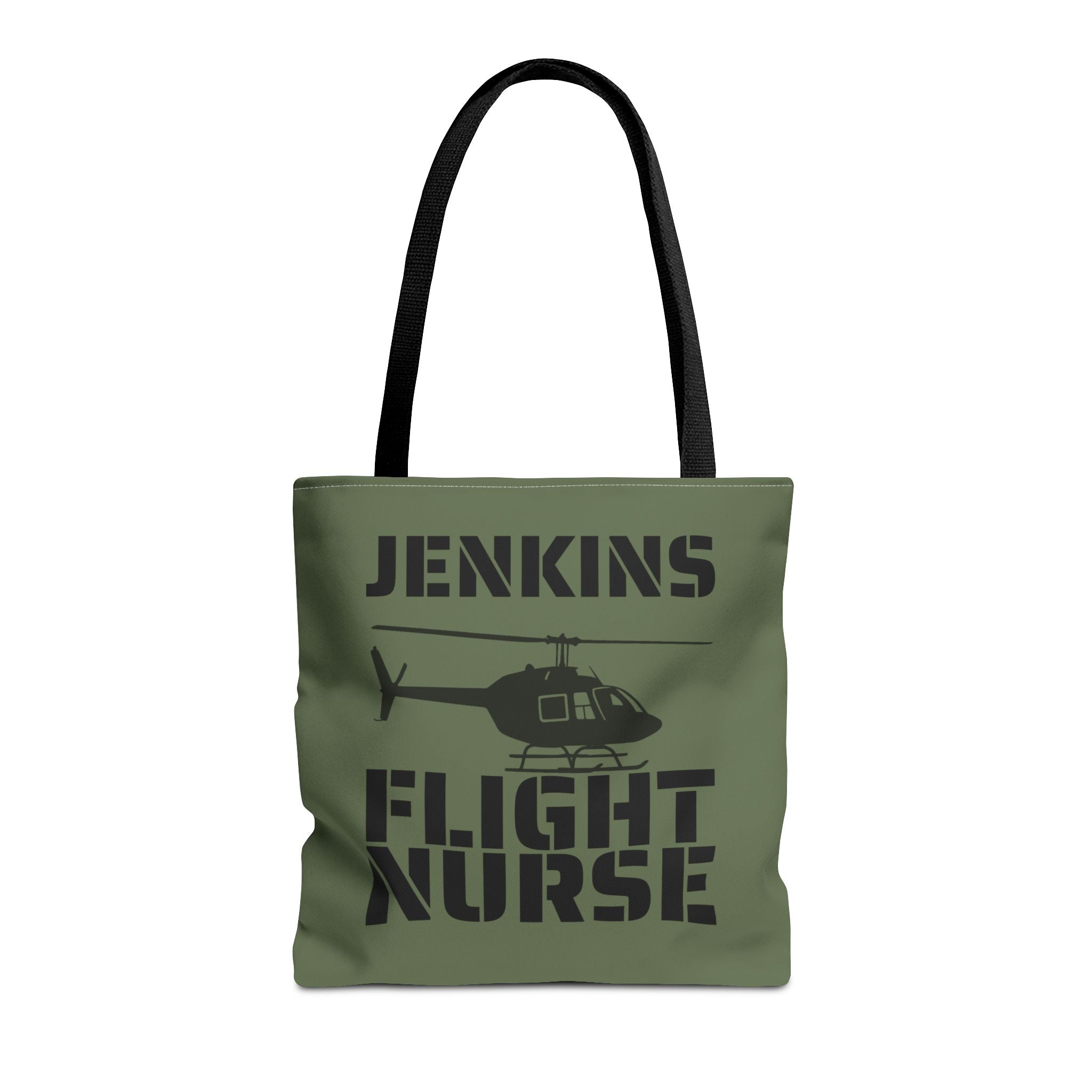 Custom Military Green Flight Nurse Tote Bag