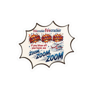 "Firecracker Zoom Zoom" Comic Style Sticker