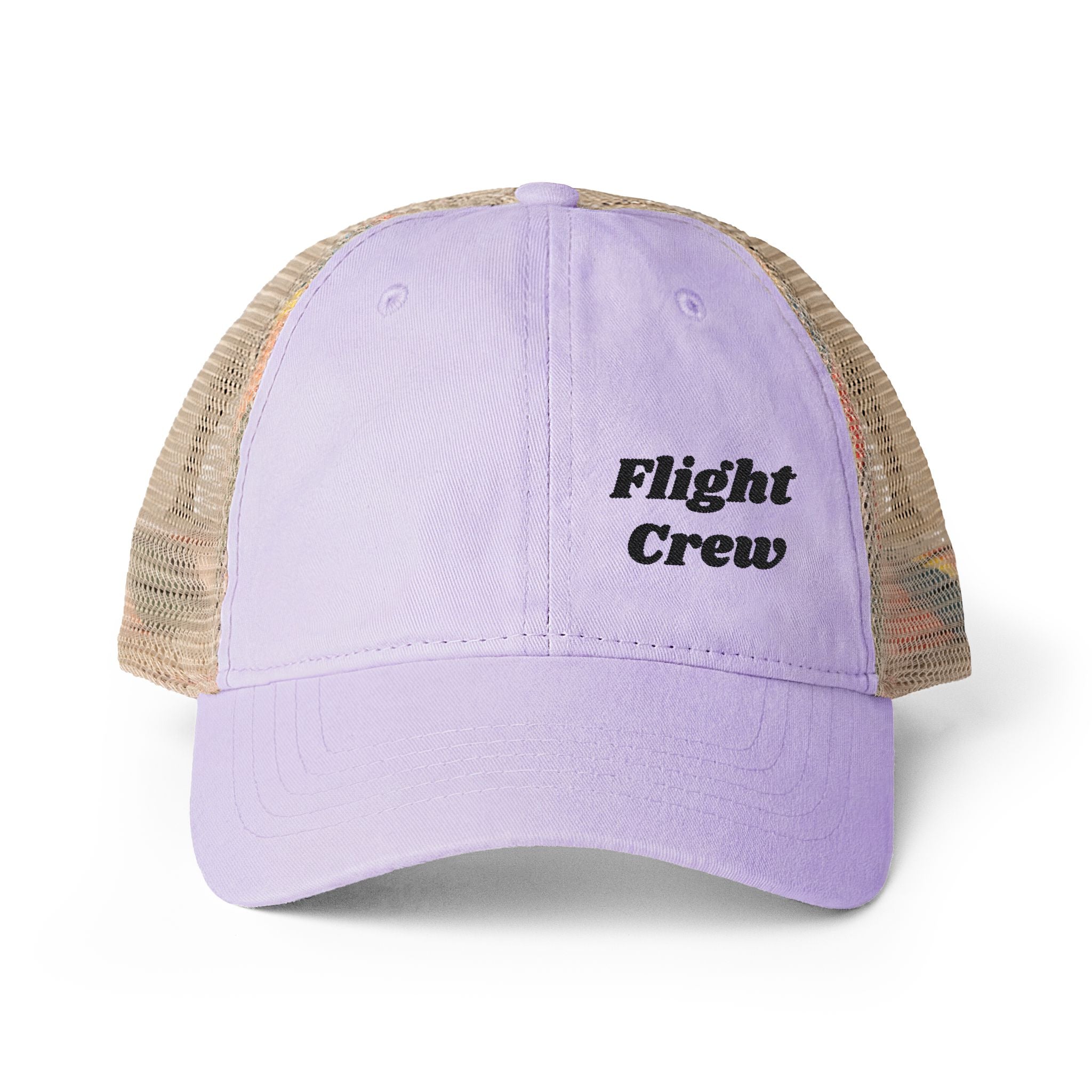 Women's "Flight Crew" Embroidered Trucker Hat