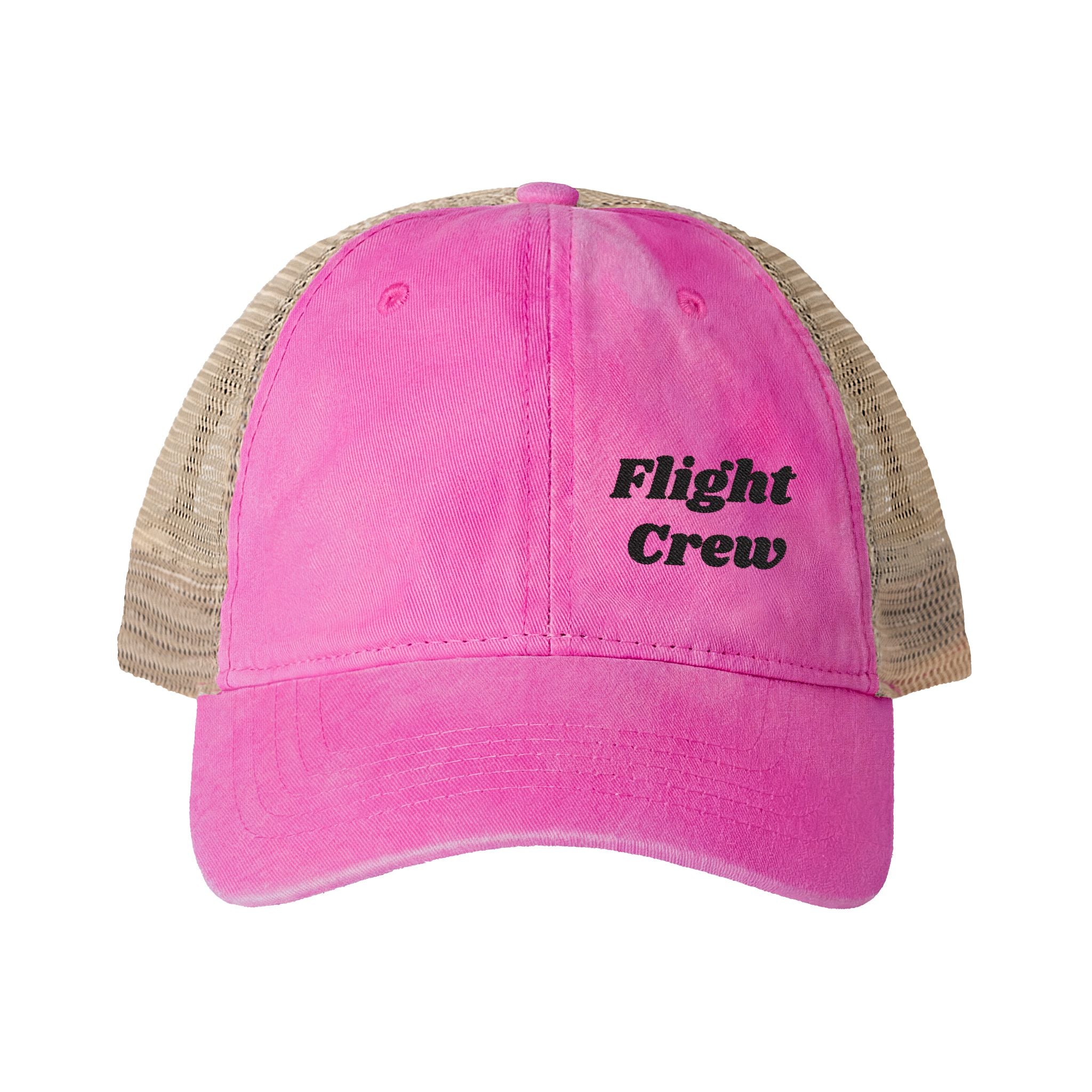 Women's "Flight Crew" Embroidered Trucker Hat