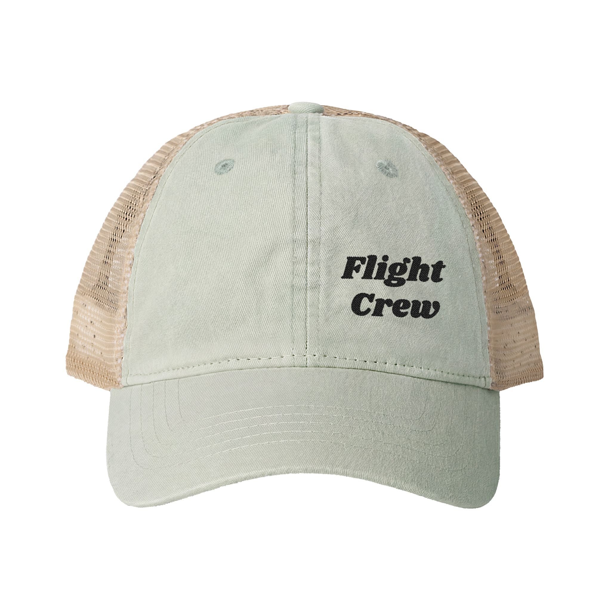 Women's "Flight Crew" Embroidered Trucker Hat