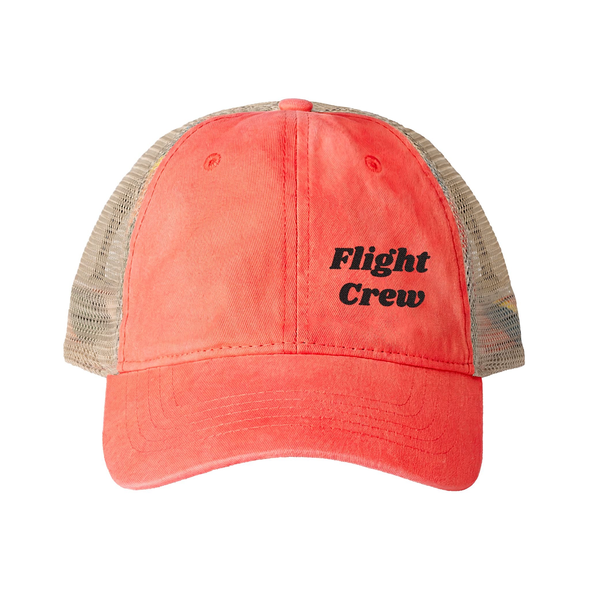 Women's "Flight Crew" Embroidered Trucker Hat