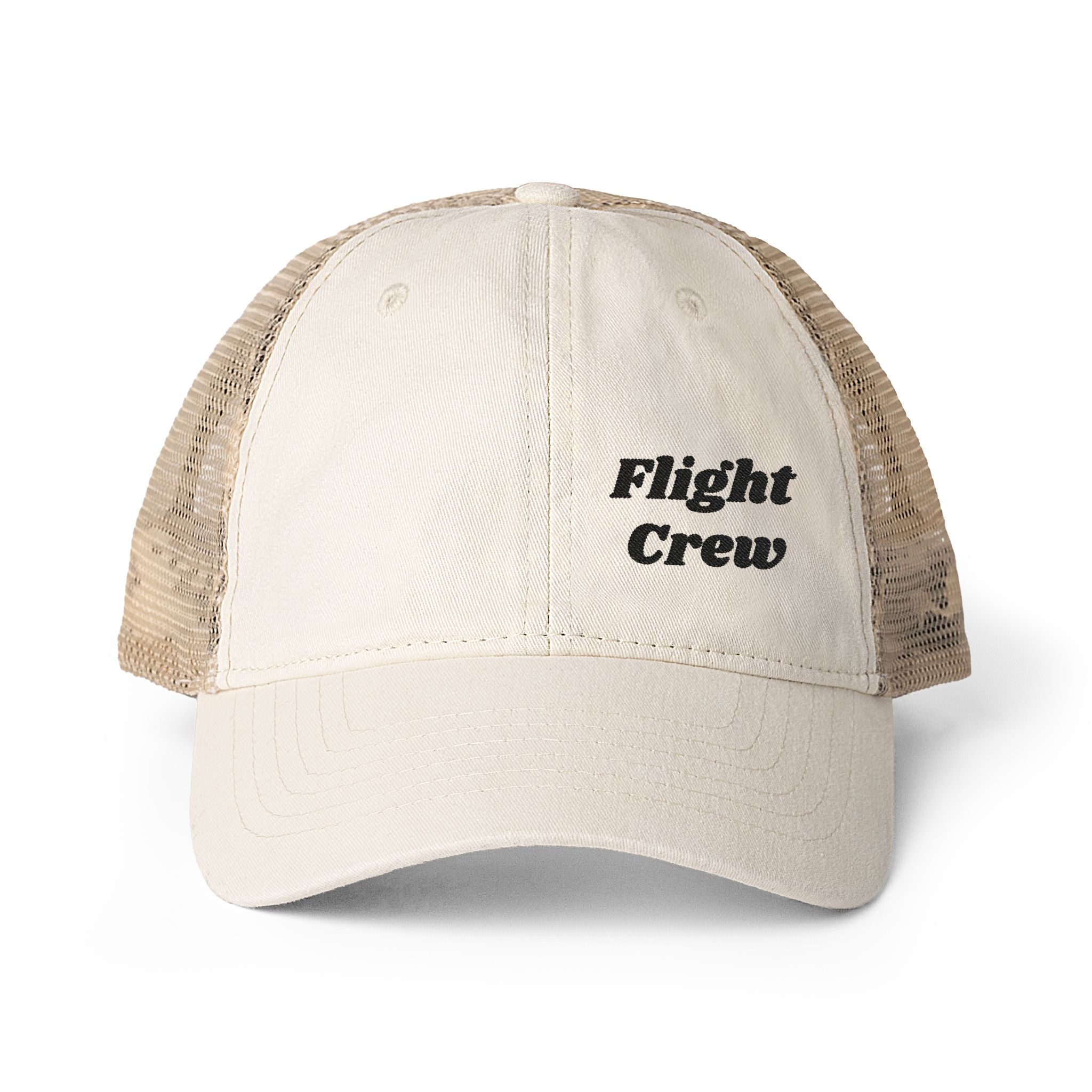 Women's "Flight Crew" Embroidered Trucker Hat