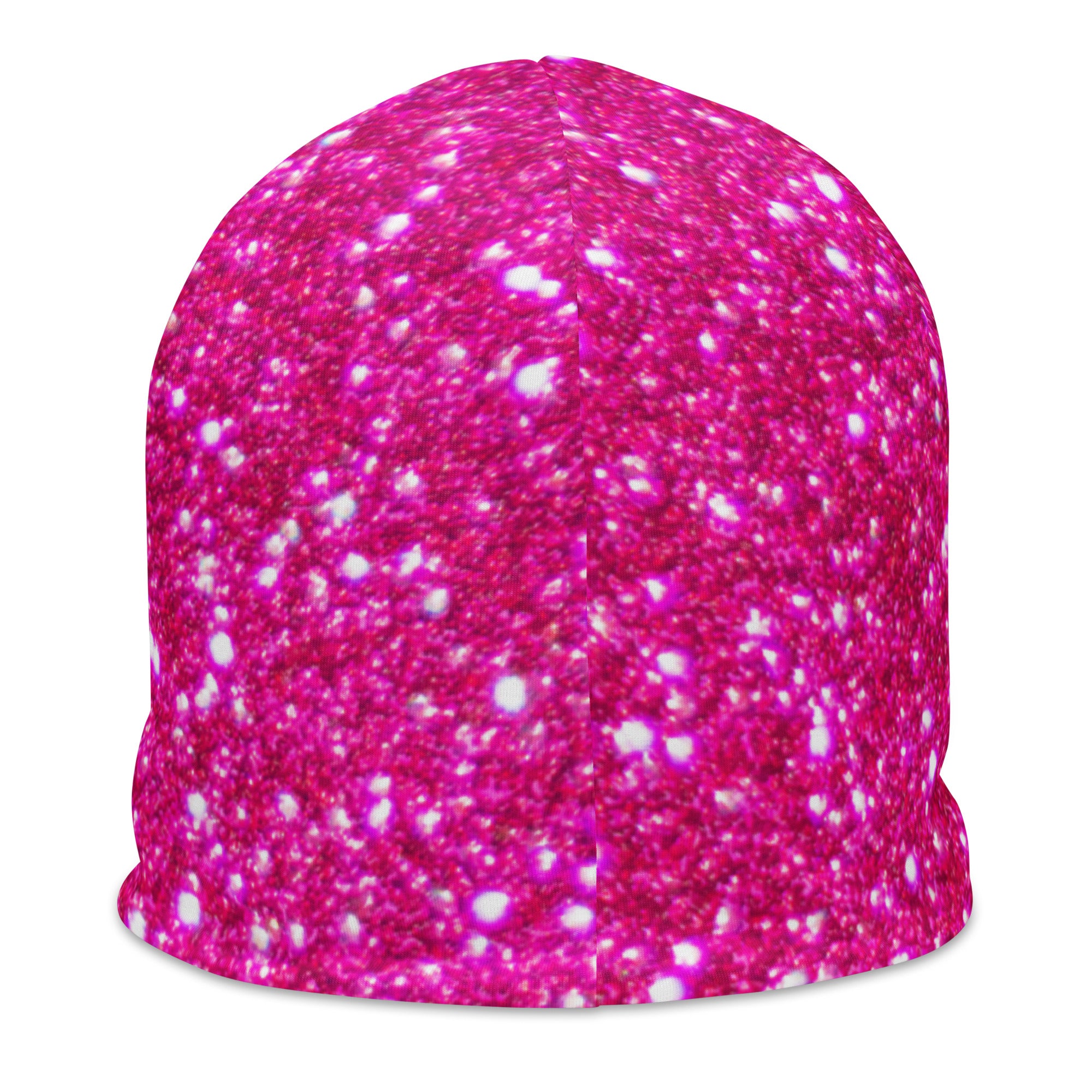 Pink glitter pattern beanie by Rotor Wash & Wear