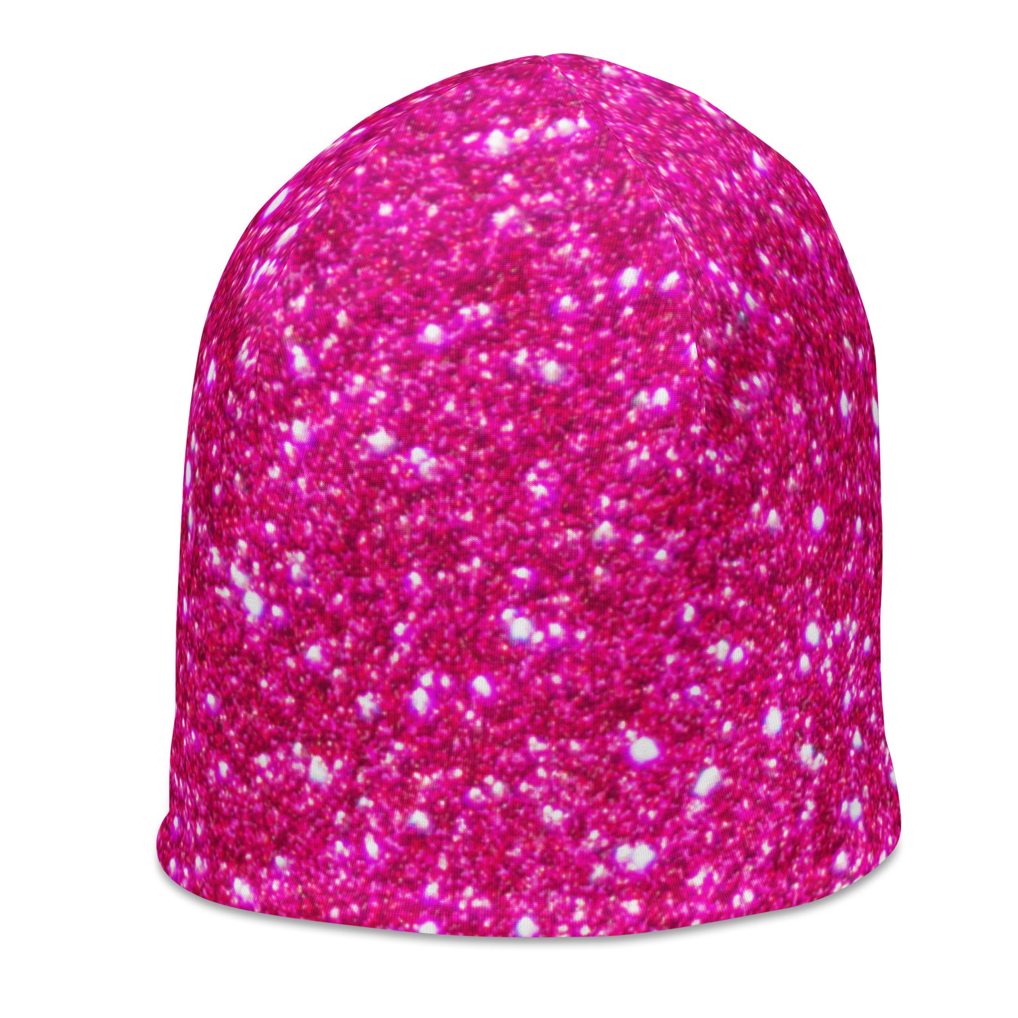 Pink glitter pattern beanie by Rotor Wash & Wear