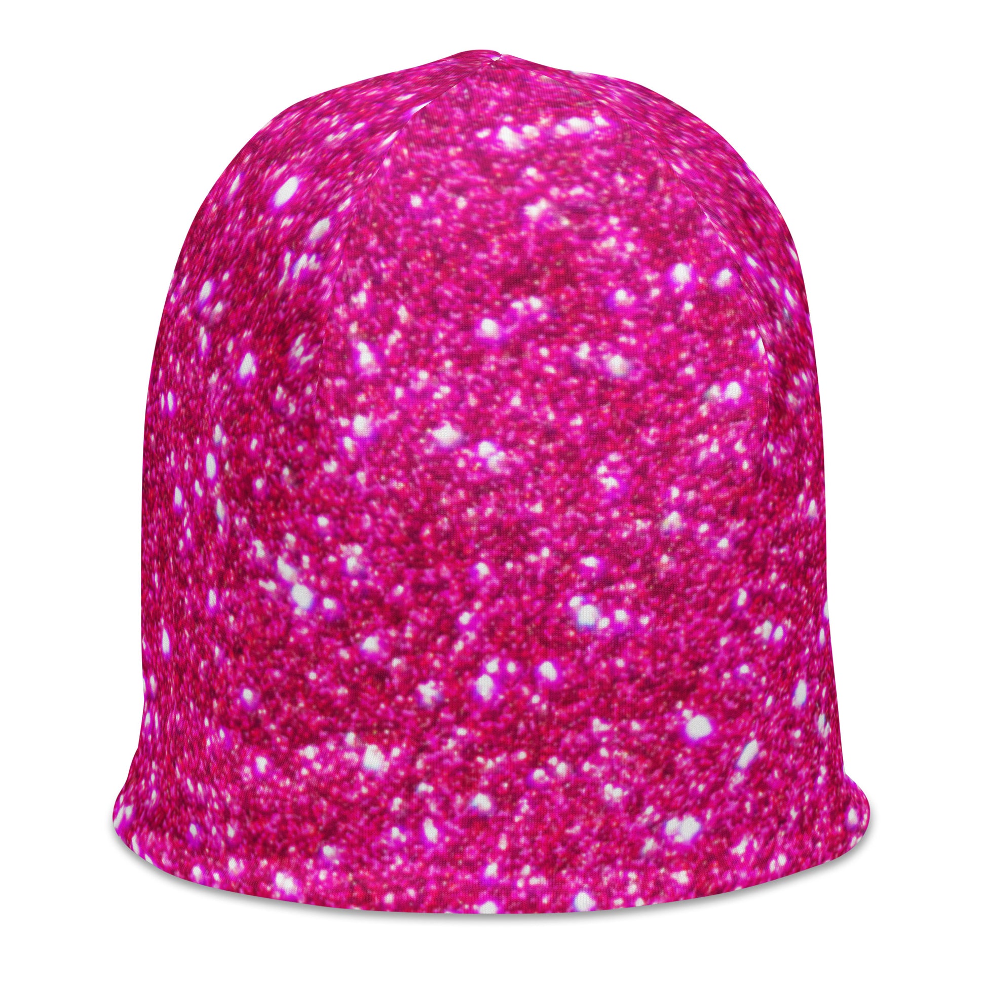 Pink glitter pattern beanie by Rotor Wash & Wear
