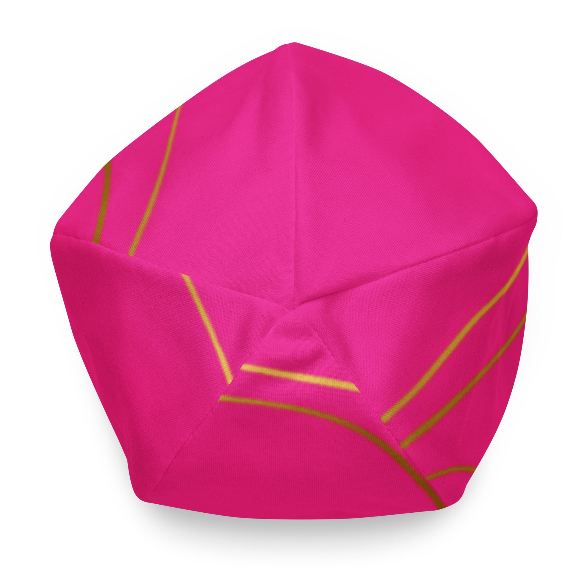 Hot pink beanie with gold marble pattern by Rotor Wash & Wear