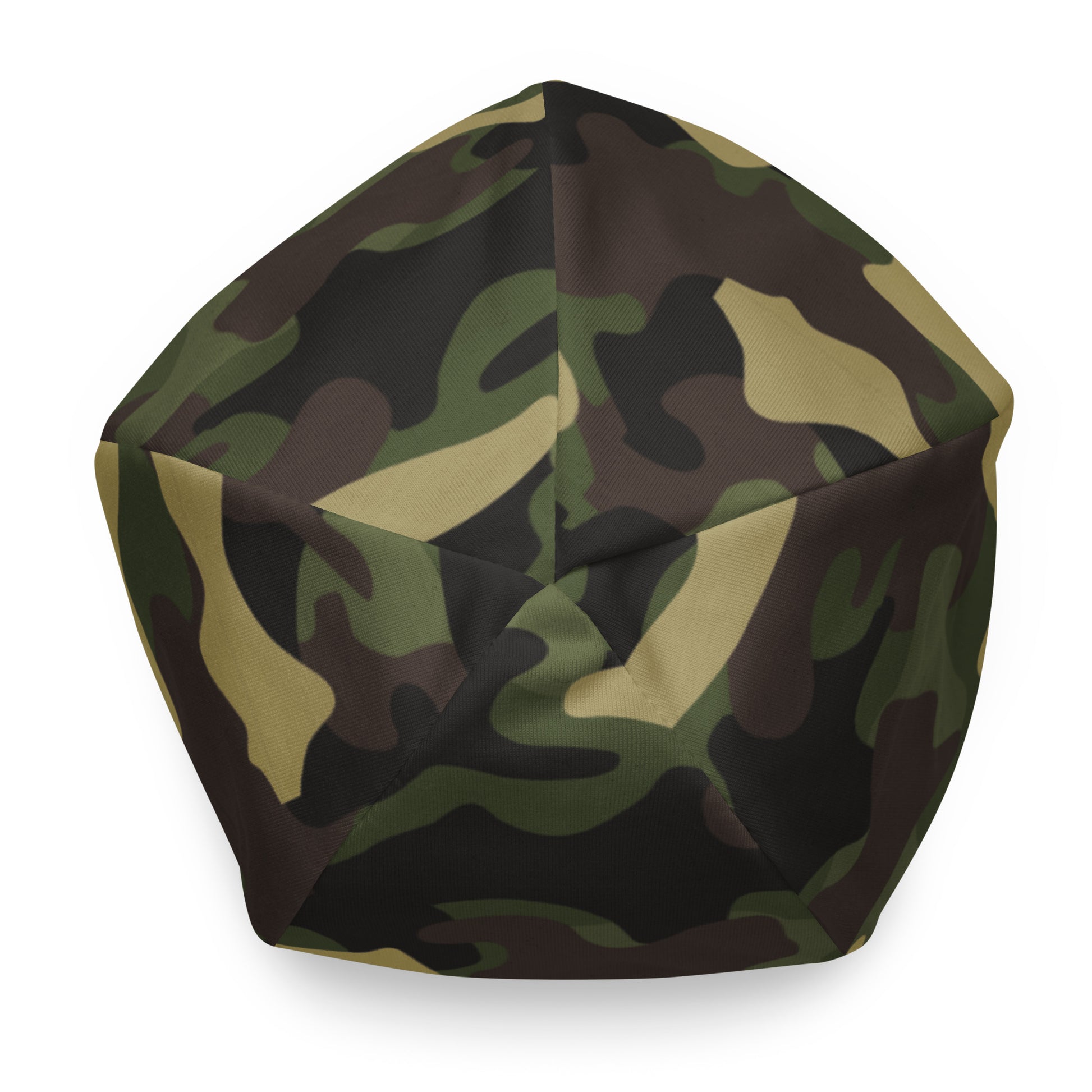 Camouflage beanie with Air Evac Lifeteam logo on a white background