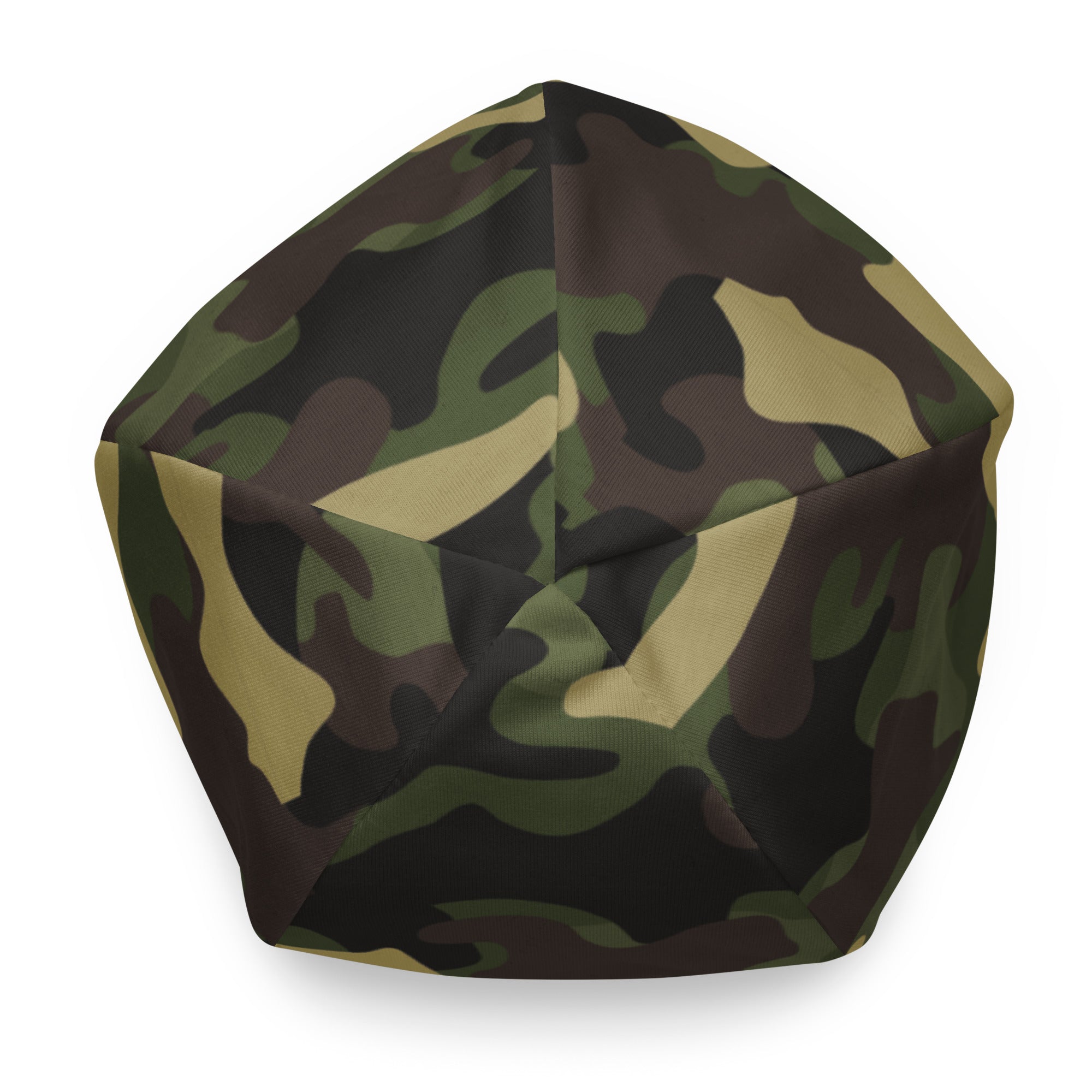 Camouflage beanie with Air Evac Lifeteam logo on a white background