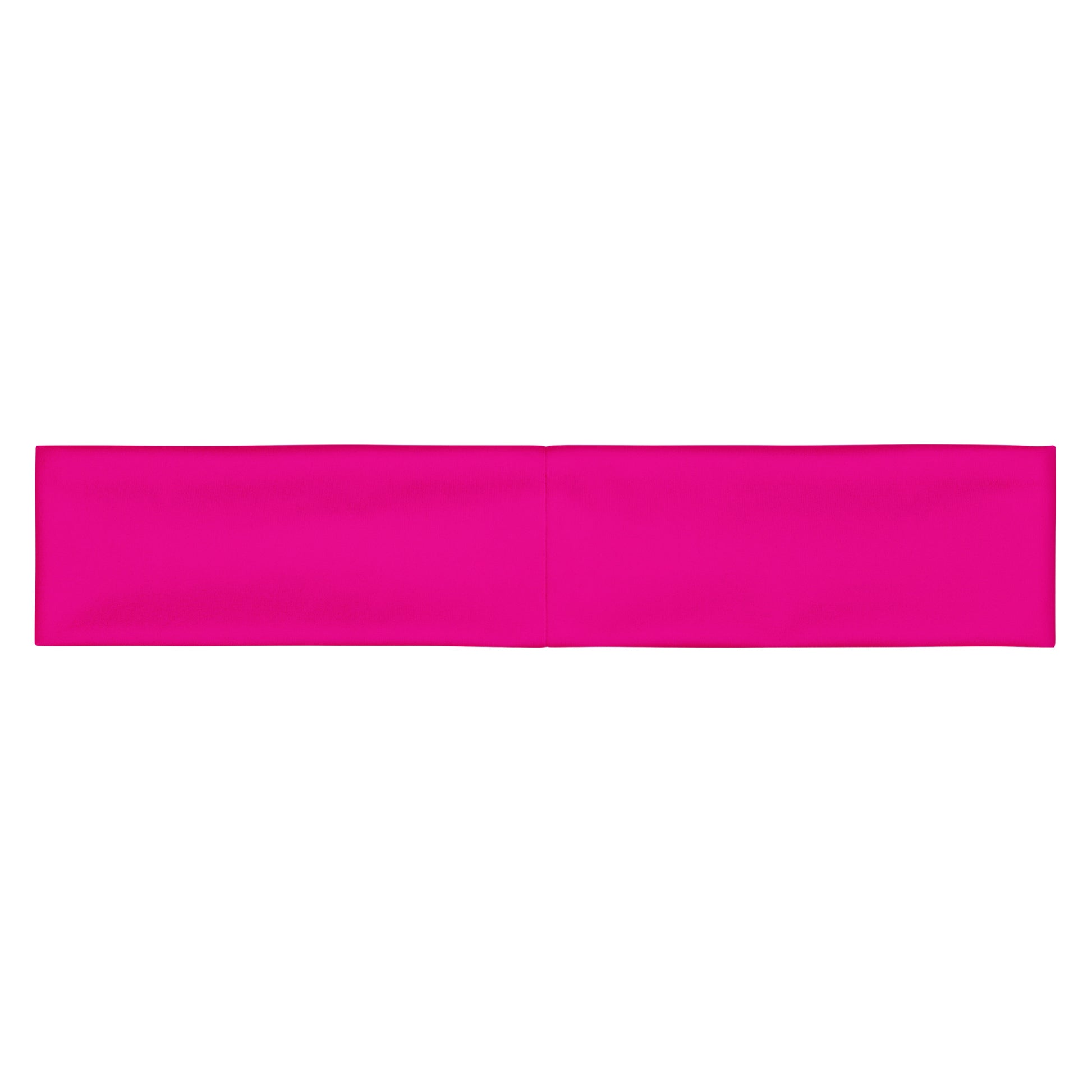 Bright pink headband with "Flight Crew" text by Rotor Wash & Wear