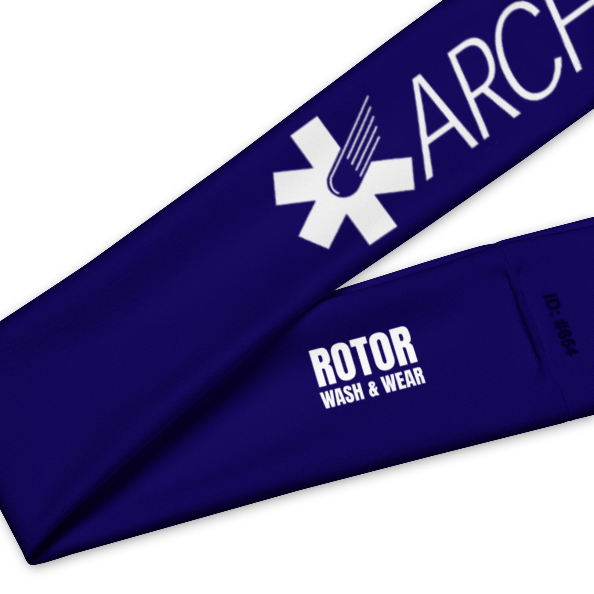 Blue headband with the Air Methods logo for ARCH flight teams by Rotor Wash & Wear