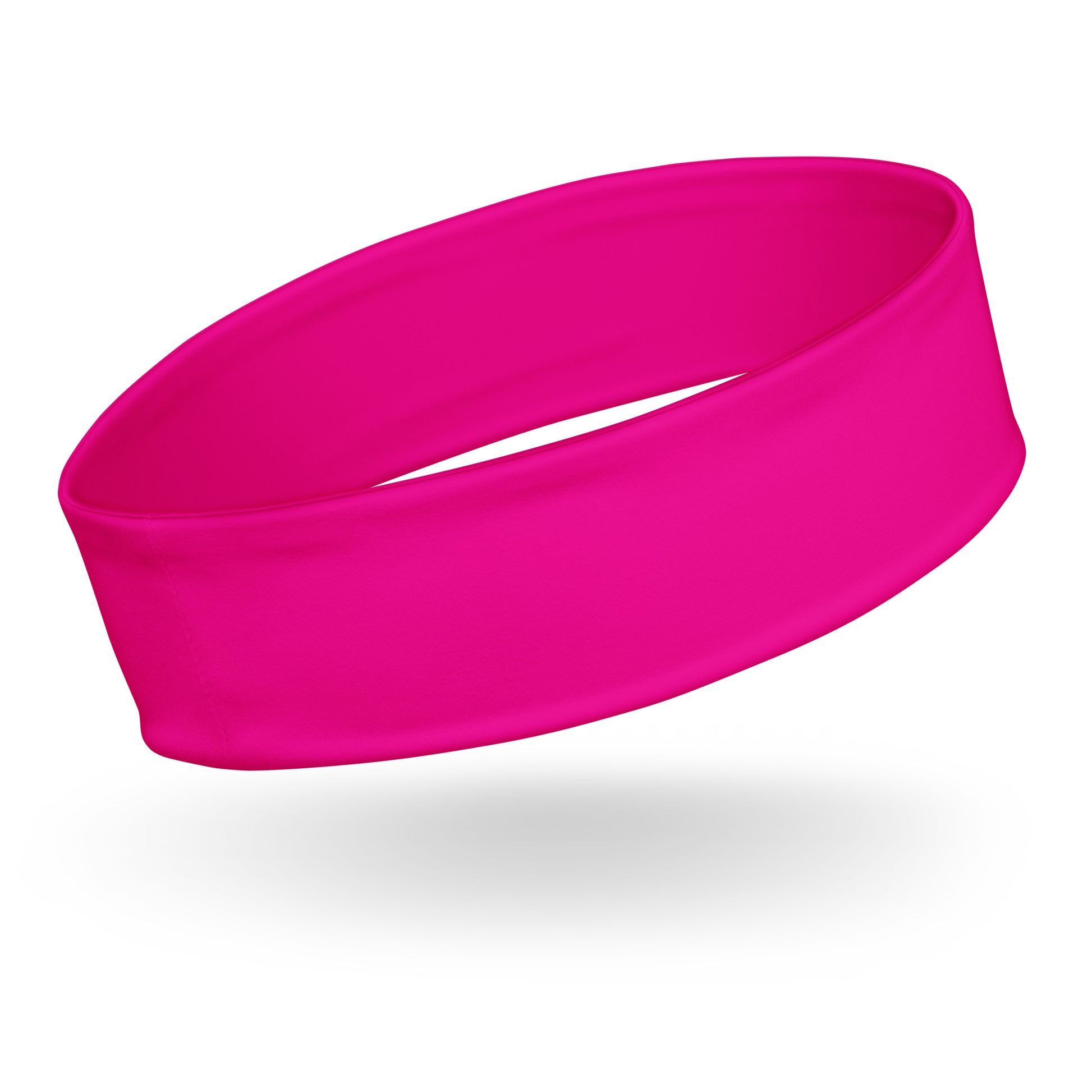 Bright pink headband with "Flight Crew" text by Rotor Wash & Wear