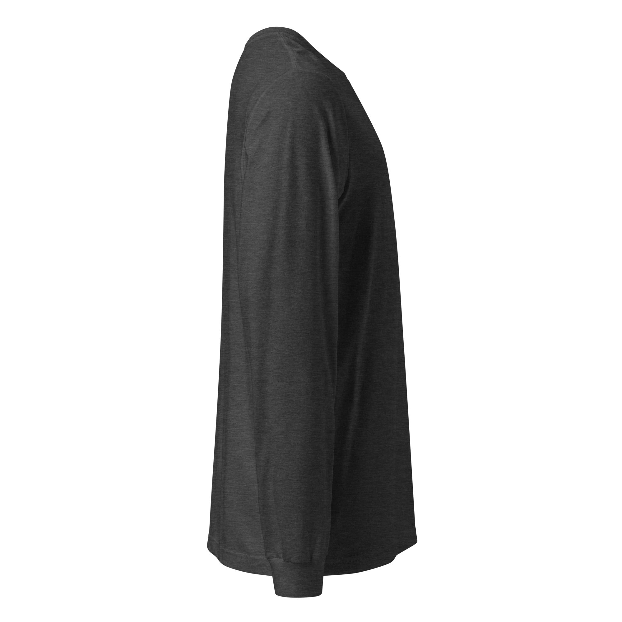 Black long-sleeve shirt on a white background