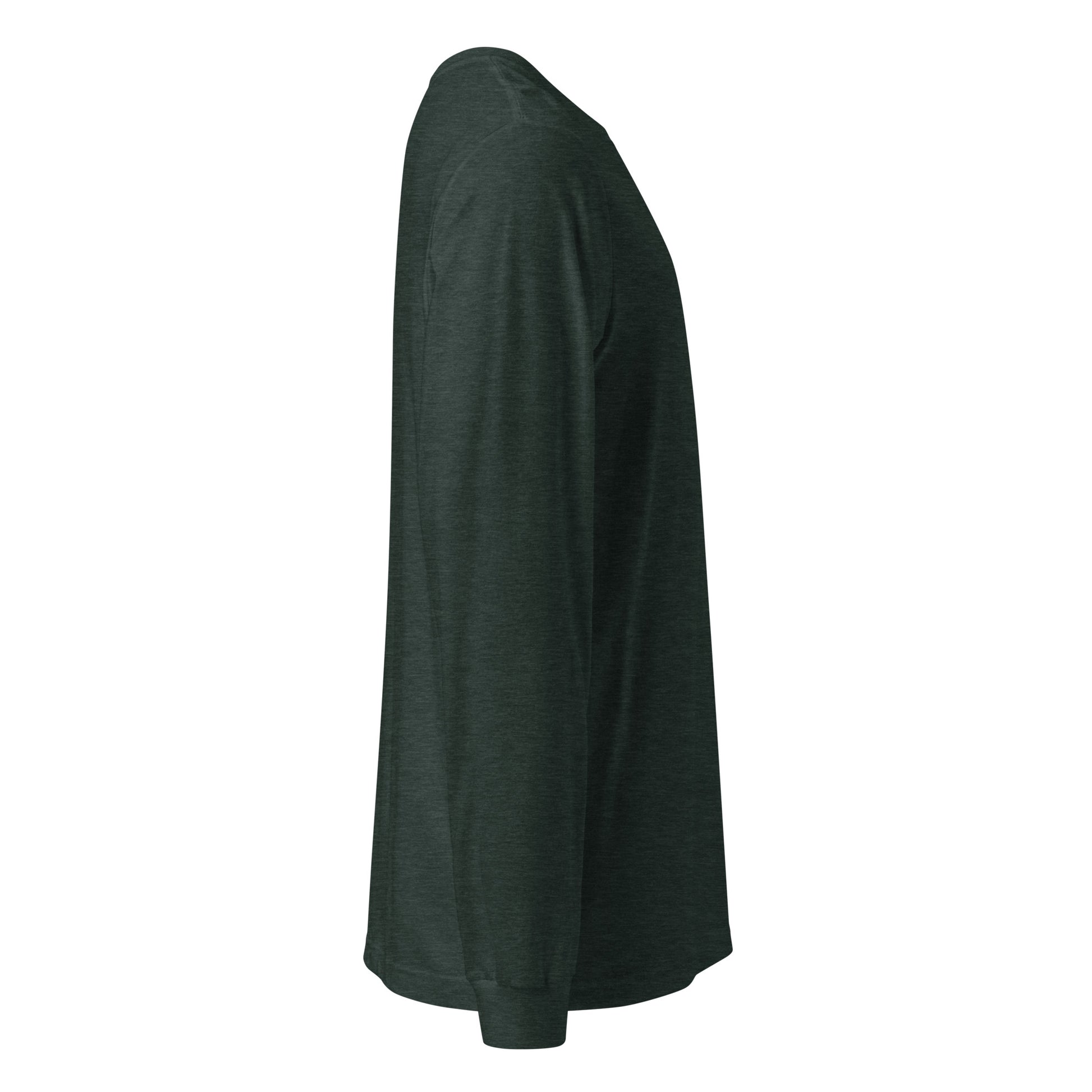 Dark green long-sleeve shirt on a white background