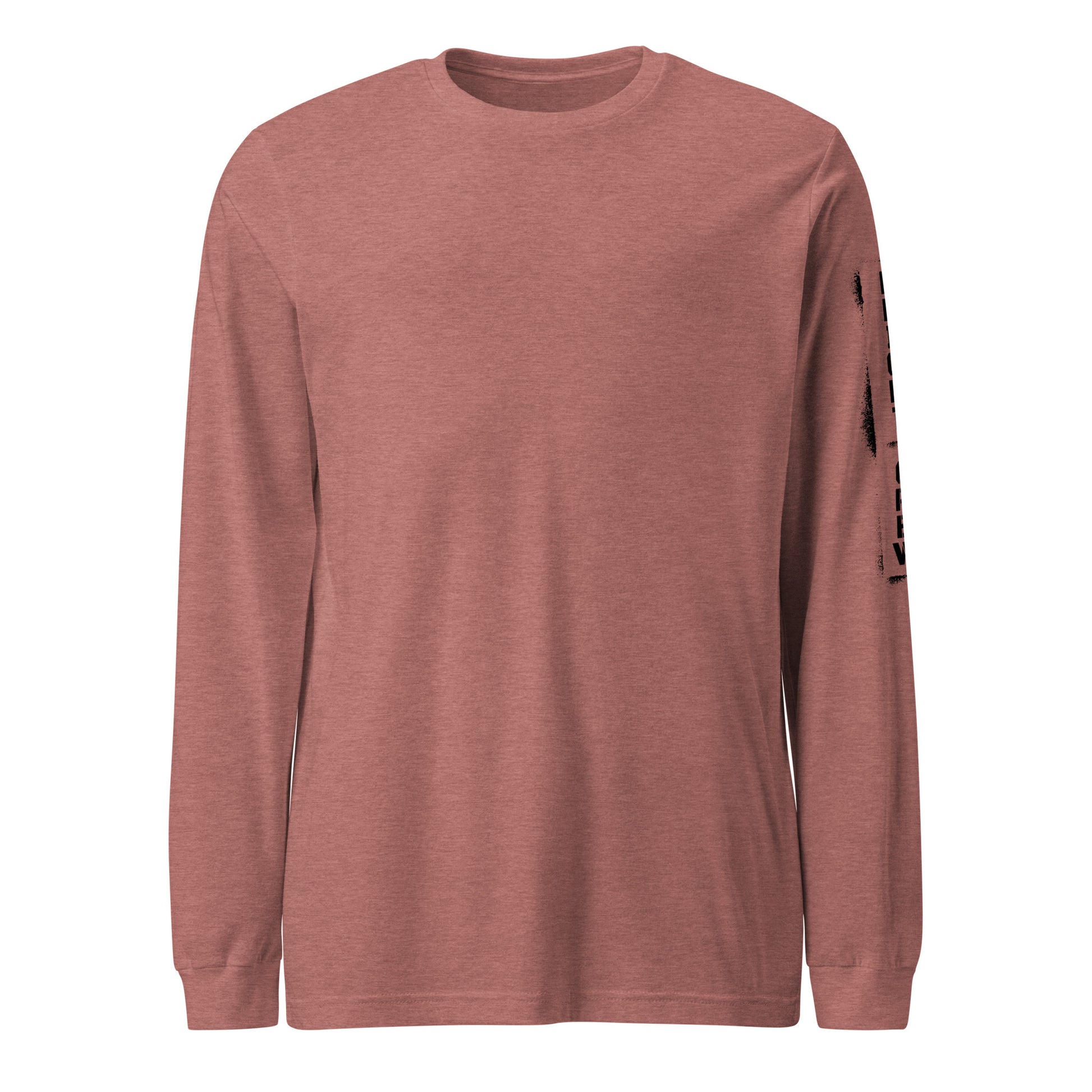 Mauve long-sleeve shirt on a white background